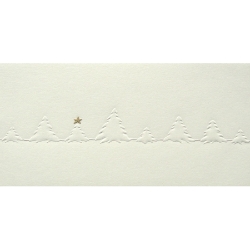 Holiday Greeting Cards - Engraved Fir Trees in the Snow 