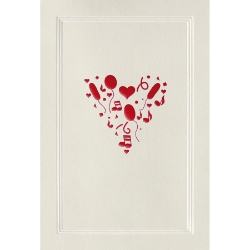 Greeting Cards - Red Heart in Celebration 