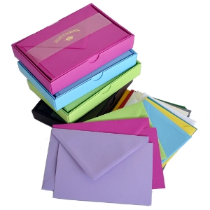 Original Crown Mill Color Vellum Large Note Card Box 