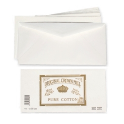 Original Crown Mill Pure Cotton Envelopes 25pk (for A4 Letter Pad)