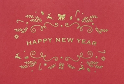 Happy New Year Embossed Cards 