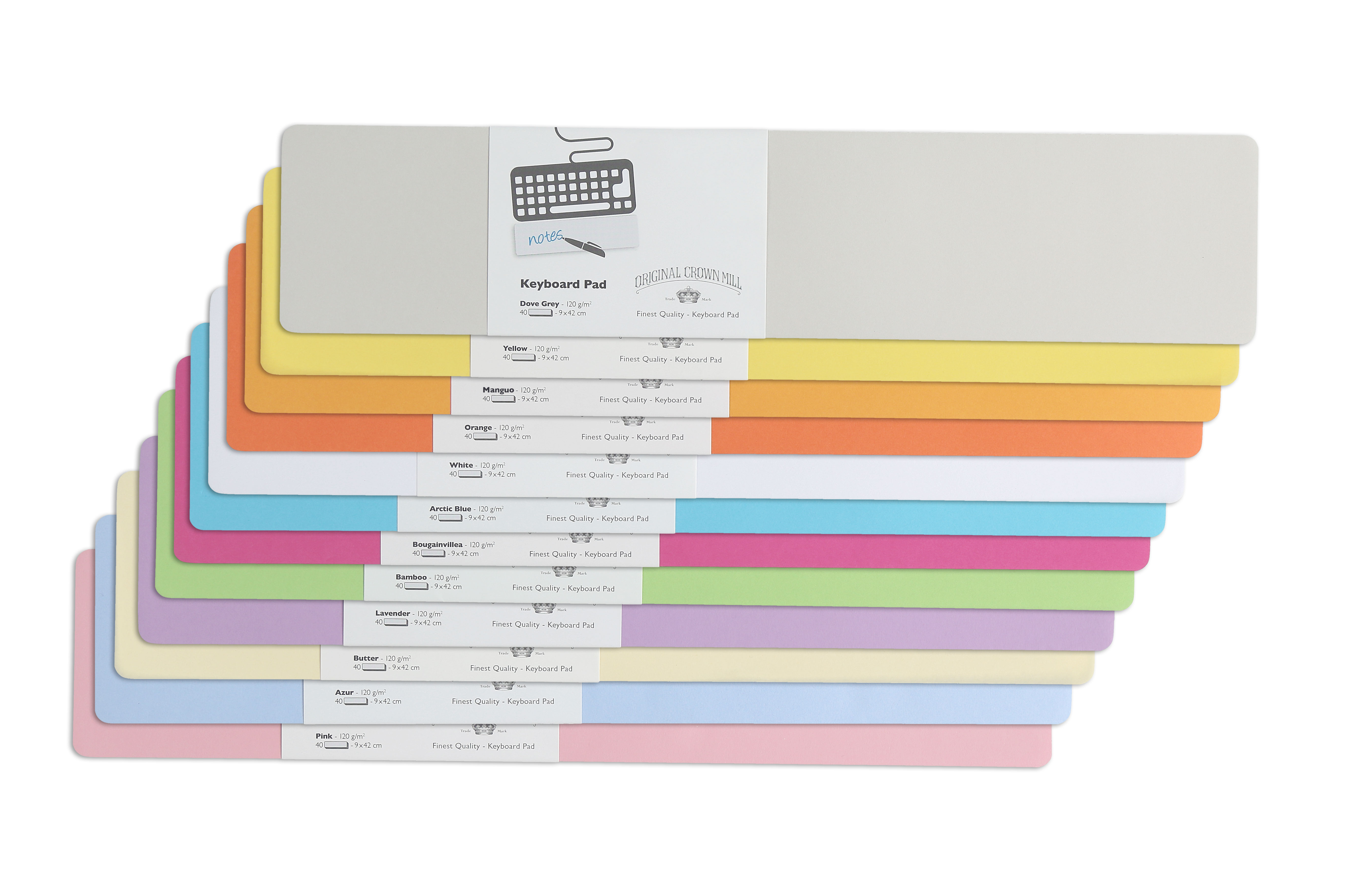 Original Crown Mill Color Vellum Keyboard Note Pads - OCMCVKeyboard