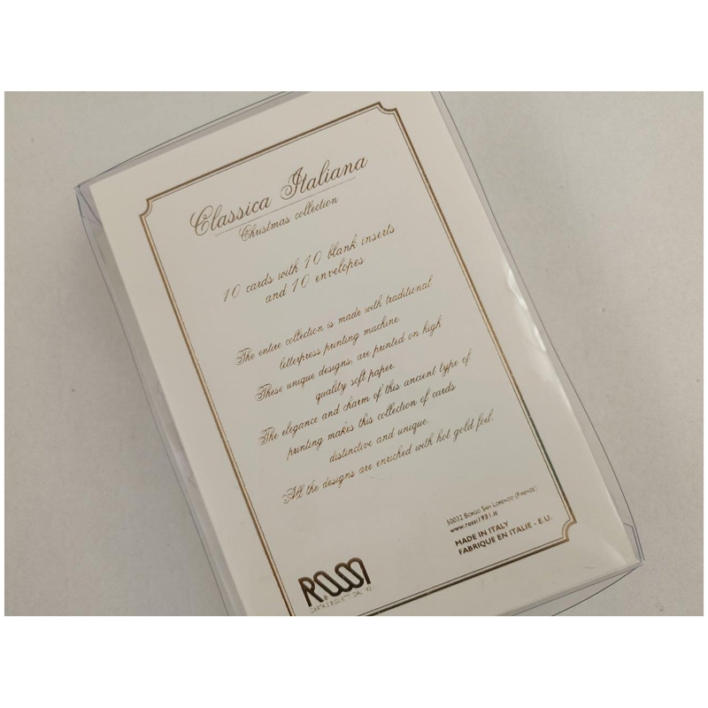Rossi 1931 Christmas Double Card Sets 10/10 Reindeer Sleigh Gold/Blue - AGNA15B